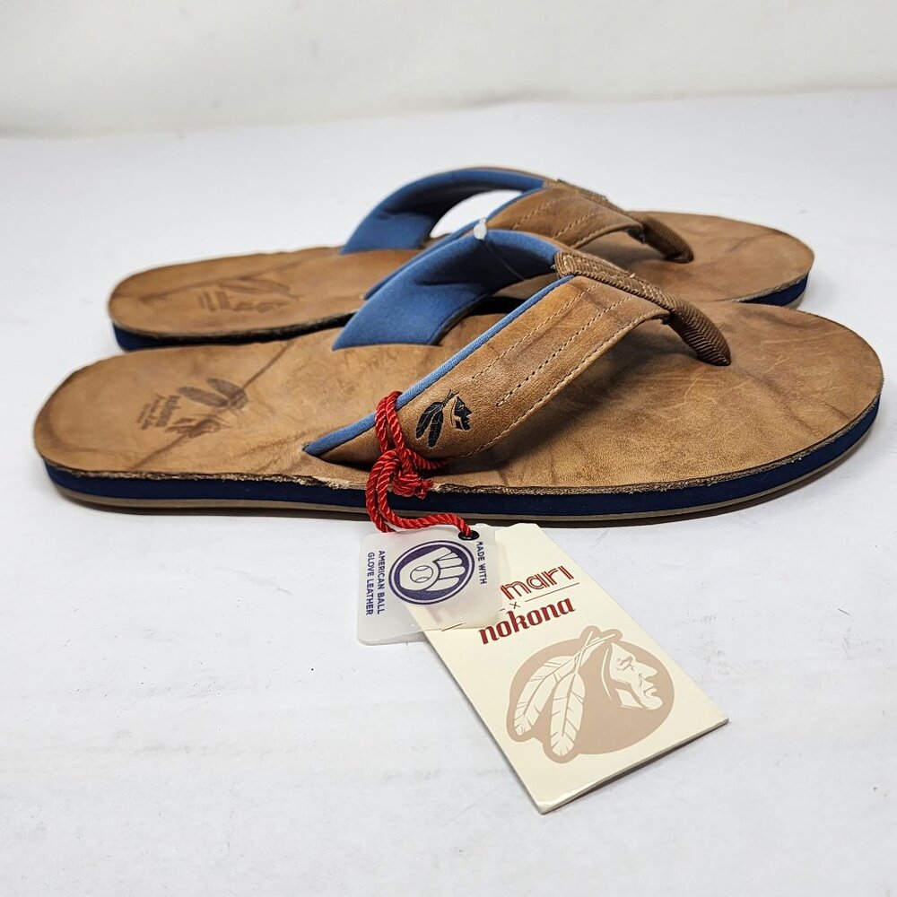 Hari Mari x Nakona Brown Men's Flip-Flops - Picture 7 of 10